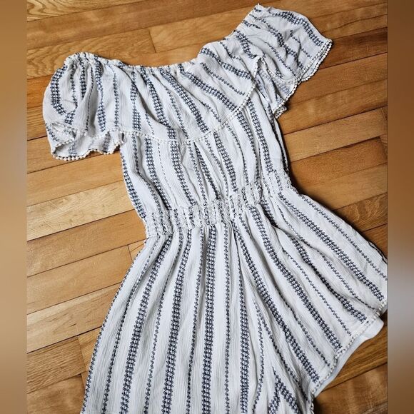 Lulus Striped Off-Shoulder Romper - Picture 7 of 9